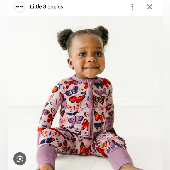 Little sleepies butterfly kisses 6-12 month onesie - Picture 6 of 6